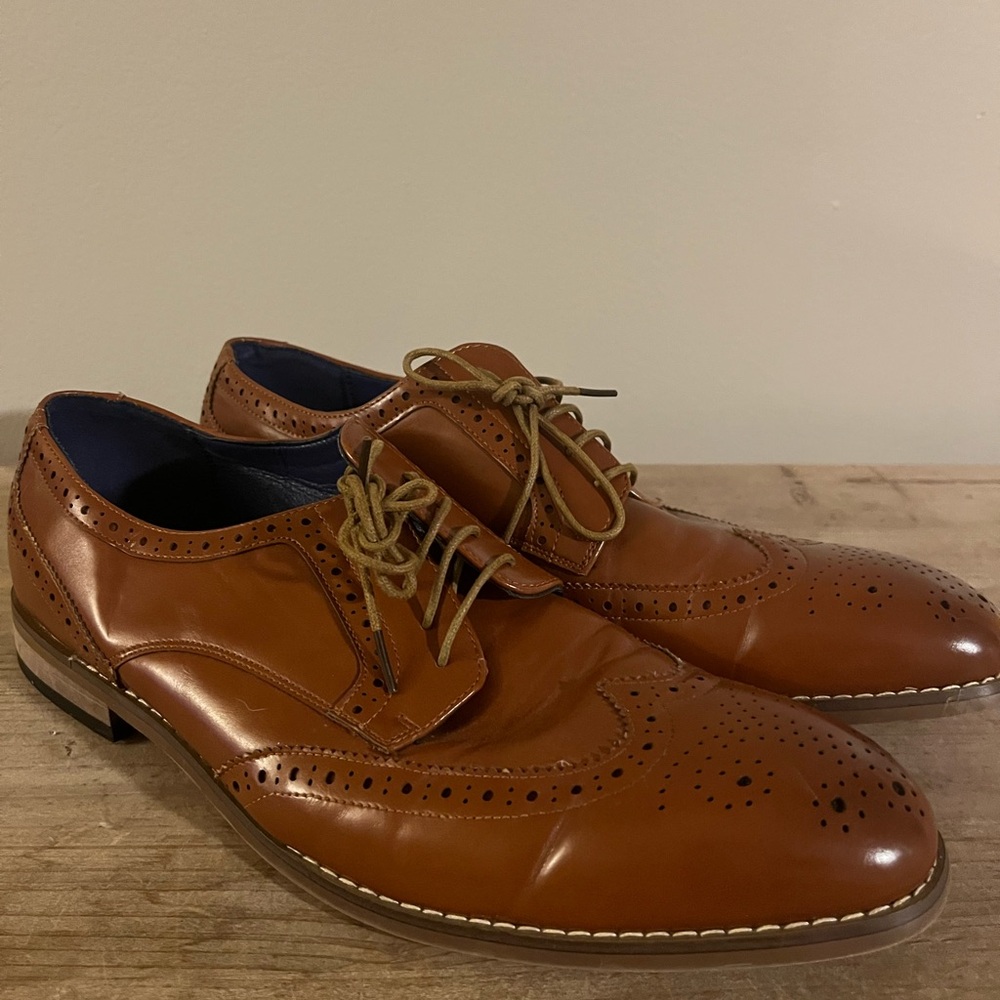 Men's Tan Leather Dress Shoes